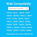 Cartridgeify Pgi-580 Cli-581 Xxl printeri kassetid, &uuml;hilduvad Canon 580 581 kassettidega, komplekt (5 tk) Pixma Ts6350 Tr8550 Ts8250 Ts705 Ts9550 Ts8350 Tr7550 Ts6351 Ts8251 Ts6150 jaoks