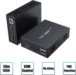 TV vastuv&otilde;tja Pw-ht225hk hdmi kvm usb pikendus 50 m edastus &uuml;he cat5e/6/7 kaabli kaudu full hd 1080p tugi 3d edid loop out