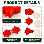 6 x mini pirukavormid k&uuml;psetamiseks, liucongbd taignapressi tarvikud, peo &otilde;unakoogi valmistaja j&otilde;uludeks, halloweeniks, t&auml;he, kinnaste, puu ja pelmeenide kujuga