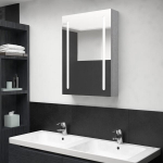 LED vannitoa peegelkapp, betoonhall, 50 x 13 x 70 cm CFE1377784
