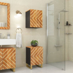 vannitoakapp, pruun ja must, 38x33,5x58 cm, mangopuit CFE8253213