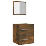 peegliga vannitoakapp, suitsutatud tamm, 41 x 38,5 x 48 cm CFE9912125