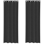 Voile kardinad r&otilde;ngastega 2 tk must 140x300 cm CFE6570542