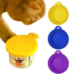 3 universaalse silikoonist purgi kaane komplekt, lemmikloomatoidu purgi kaas, kassi toidu 3 &uuml;hes kaas lemmikloomatoidu hoiustamiseks koertele ja kassidele purkidele