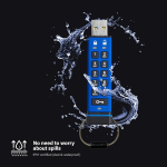 USB pulk Istorage Datashur Pro 8 Gb - kr&uuml;pteeritud Usb m&auml;lupulk - sertifitseeritud vastavalt Fips 140-2 3. tasemele - parooliga kaitstud - tolmu-/veekindel