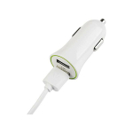Movitel Duoble autolaadija (2 USB-A) 3100 mAh Valge