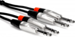 Hosa Technology HSS-005X2 helikaabel 1,5 m 2 x 6,35 mm TRS must, Native