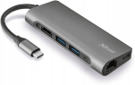 Trust 7-in-1 Usb-c hub adapter Hdmi, Ethernet, Usb-a ja kaardilugejaga