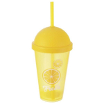 plastiktass k&otilde;rrega, 450 ml, kollane