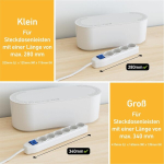 D-line kaabli hoiukarp pikendusjuhtmete ja elektrikaablite peitmiseks ja varjamiseks, t&auml;ielikult testitud ohutusega kaablihalduslahendus, mis on valmistatud vastupidavast, elektriliselt ohutust Abs-materjalist, suur