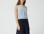 Tom Tailor pluus, naiste pluus siniste lilledega, S