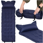 Springos PM054 200 cm tumesinine isesoojendav reisimatt koos padja ja mahutiga