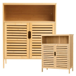 AD.CON Bambusest vannitoakapp 3 riiuliga Vannitoa riiul Vannitoa riiul Vannitoa riiul Puidust riiul vannitoa k&ouml;&ouml;ki v&otilde;i koridori 81x65x31cm Looduslik