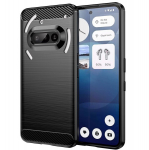 "AILES" Carbon k&otilde;va silikoon (TPU) &uuml;mbris &ndash; must (Nothing Phone 3a)