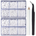 K&auml;sit&ouml;&ouml;ks Lame Alusega Kristallid Komplekt, 04-Solid White