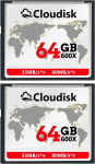 M&auml;lukaart Cloudisk CF2 CompactFlash 64 gb, 2 vnt