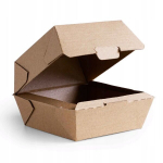 Vegware termokarp hamburgeri konteiner ei leki 130x130x80 50tk, Vegware terminė dėžutė mėsainių konteineris nepraleidžia skysčio 130x130x80 50vnt.