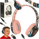 Juhtmevabad Bluetooth-k&otilde;rvaklapid, LED-valgusega, m&auml;ngimiseks, sportimiseks, roosad