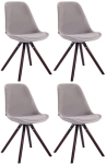 4 tk toolikomplekti Toulouse Velvet Round cappuccino, Pilka