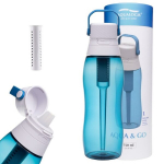 Aqualogis Aqua&Go veepudel filtriga &ndash; 750 ml, ookeanisinine