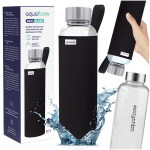 AquaFloow: klaaspudel | must korpus | 700 ml | klaasist veepudel