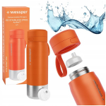 Wessper komplekt teraspudel 0.7L oranž + pudelifiltri padrun