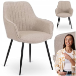 Polsterdatud k&ouml;&ouml;gitool s&ouml;&ouml;gituppa, elutuppa, k&ouml;&ouml;ki, beež MALAGA