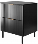 Vannitoakapp seisva &uuml;lemise osaga, must FLOW 60 cm