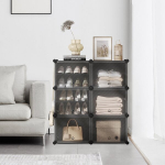 Jalan&otilde;ude riiul, kingakapp, 32 x 124 x 94 cm, must, Jalan&otilde;ude riiul, kingakapp, 32 x 124 x 94 cm, must