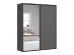 Riidekapp Black Red White Flex, 240x200x66 cm, hall