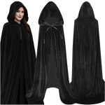 V&otilde;luri n&otilde;ia mantel Pikk maskeering Halloween kost&uuml;&uuml;m Must Xl