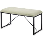 Banc - KINGITUS KAUNISTUS - Roheline metall - 81 x 42 x 38 cm - Kangas - Kaasaegne disain