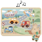 Puidust interaktiivne pusle lastele Autod Tooky Toy