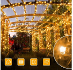 Field Christmas Garland 100 LED, 8 meetrit soe valge