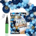 &Otilde;hupallivanikute komplekt erinevateks pidustusteks LIVMAN 009 koos &otilde;hupallipumbaga, 104 osa