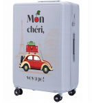 Suur kohver Wings BUNTING "Mon Ch&eacute;ri" Travel ABS+ 97L 4 ratast 360&deg;