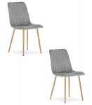 2-tooliline komplekt Leobert Lava, helehall/puidu v&auml;rv