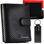 Naturaalnahast kinkekomplekt meestele Rovicky (rahakott, v&otilde;tmehoidja)