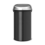 Brabantia pr&uuml;gikast Touch Bin, 60 l, must/hall