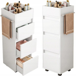 Vannitoakapp, valge, skandinaavne stiil, seisva riiul, kosmeetika, k&uuml;lalistuba, modernne loft, 90 cm