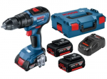 Akuga puur Bosch GSR 18V-65 Professional, 18 V, 2 aku ja laadijaga