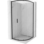 Du&scaron;ikabiin Mexen Exo, poolringikujuline, 80 x 80 cm, transparent/black