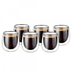 Kahekordse Klaasiga Espresso Tasside Komplekt