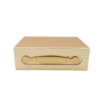 Kuldne kinkekarp sanga ja magnetiga, 28x20x9 cm