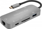 TERRATEC USB-C Adapter: C8 USB-C PD HDMI USB 3.0 &uuml;henduskomplekt