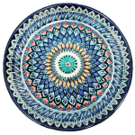 USBEKISTAN TALDRIK Lyagan 34 cm Mehrob, sinine