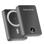 Akupank &bdquo;Evelatus&ldquo; juhtmevaba v&auml;line aku 22,5 W, 10000 mAh, C-t&uuml;&uuml;pi, must