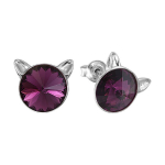 Laste h&otilde;bek&otilde;rvar&otilde;ngad Diamond Sky &bdquo;Kass (Amethyst)&ldquo; koos Swarovski kristallidega