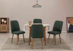 I&scaron;plečiamas pietų stalas ir kėdės (5 vienetai) Vina 1070 - Atlantic Pine, Green