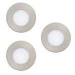 EGLO - Set of 3x Fueva-Z recessed brushed steel &Oslash;8.5 - TW - Zigbee, Bluetooth